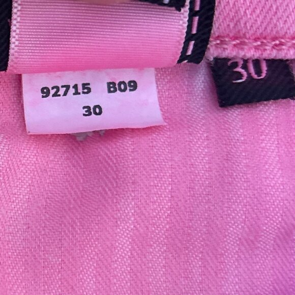 NEW (NWOT) 7 For All Mankind Pink High Waist Slim Kick Jeans w/ wh. piping sz 30 - Picture 13 of 13